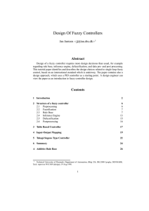 Design Of Fuzzy Controllers