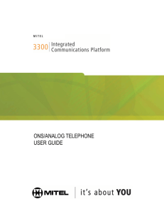 ons/analog telephone user guide