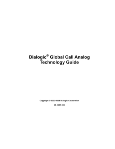 Dialogic Global Call Analog Technology Guide