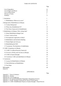 TABLE OF CONTENTS Page List of Appendices iii List of