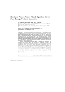 Nonlinear Poisson-Nernst Planck Equations for Ion Flux through