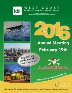 Annual Meeting Brochure - West Coast Dental Association