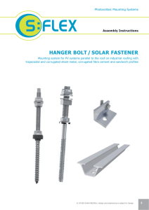 hanger bolt / solar fastener