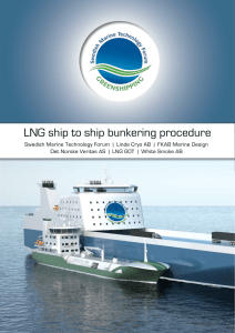 LNG ship to ship bunkering procedure