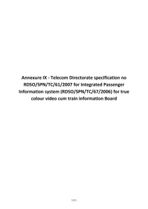 Telecom Directorate specification no RDSO/SPN/TC/61/2007