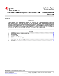 Receiver Skew Margin for Channel Link I and