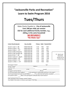 Tuesday Thursday Swimming Lessons Form 2016