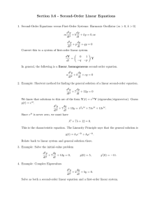 Section 3.6 - Second-Order Linear Equations