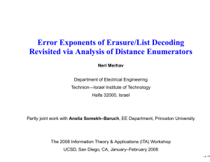 Error Exponents of Erasure/List Decoding Revisited