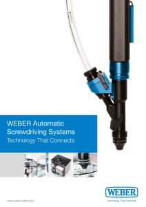 WEBER Automatic Screwdriving Systems - WEBER