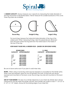 1. BINDER CAPACITY: Always measure your capacity by measuring