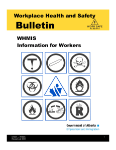 WHMIS Information for Workers (Bulletin CH007)