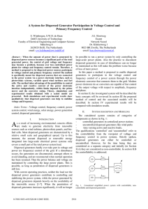 A System for Dispersed Generator Participation in Voltage Control