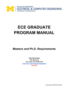 ECE GRADUATE PROGRAM MANUAL - EECS
