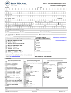 CAWI/CWI Int`l Exam Application - ABS