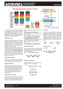 Resistors - Altronics