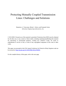 Protecting Mutually Coupled Transmission Lines: Challenges and