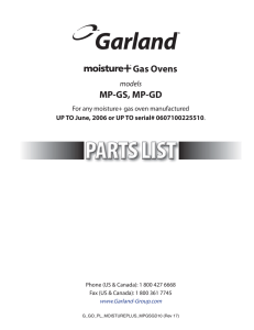 Gas Ovens MP-GS, MP-GD