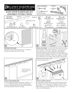 barn door hardware kit assembly instructions