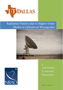 Radiation Pattern due to Higher Order Modes in Cylindrical