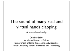The sound of many real and virtual hands clapping