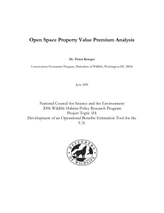 Open Space Property Value Premium Analysis