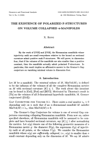 The existence of polarized F-structures on volume collapsed 4