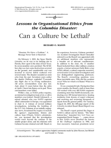 Can a Culture be Lethal?