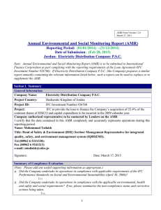 amr template - Electricity Distribution Co.