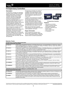 FX Supervisory Controllers Catalog Page