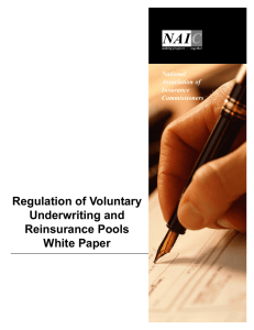 Underwriting and Reinsurance Pools Working Group