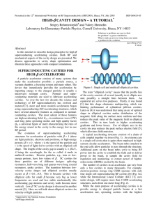 HIGH-β CAVITY DESIGN – A TUTORIAL - classe