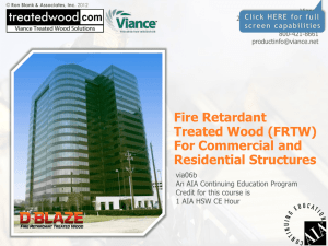 Fire Retardant Treated Wood (FRTW) For Commercial and