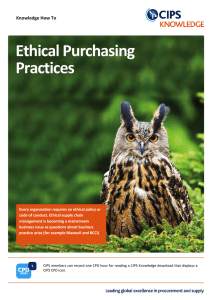 Ethical Purchasing Practices
