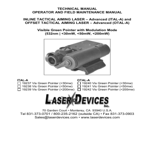 TECHNICAL MANUAL OPERATOR AND FIELD