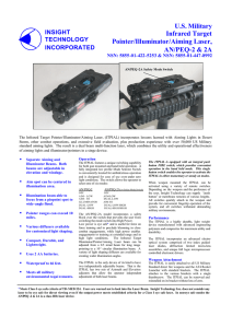 AN/PEQ-2A Infrared Target Pointer/Illuminator/Aiming Laser