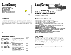 Laser Devices AR-2A Aiming Laser Manual