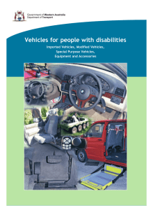 Vehicles for people with disabilities