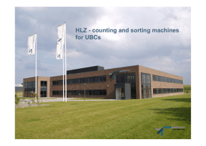 HLZ - counting and sorting machines for UBCs