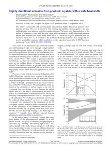 Highly directional emission from photonic crystals