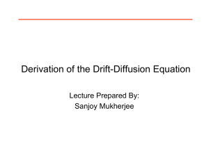 Derivation of the Drift-Diffusion Equation