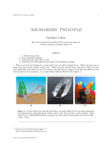 Archimedes` Principle