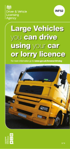 Large Vehicles you can drive using your car or lorry licence