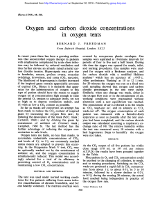 Oxygen and carbon dioxide concentrations