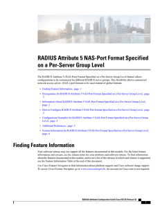 RADIUS Attribute 5 NAS-Port Format Specified on a Per