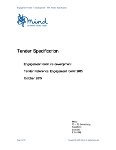 Tender Specification