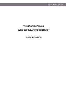 thurrock council window cleaning contract specification