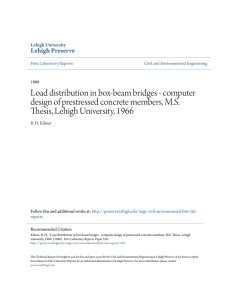 Load distribution in box-beam bridges - computer