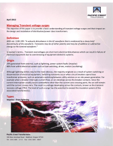 Managing Transient Voltage Surges