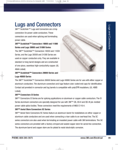 3M™ Lugs and Connectors, 2013 Electrical Products Catalog